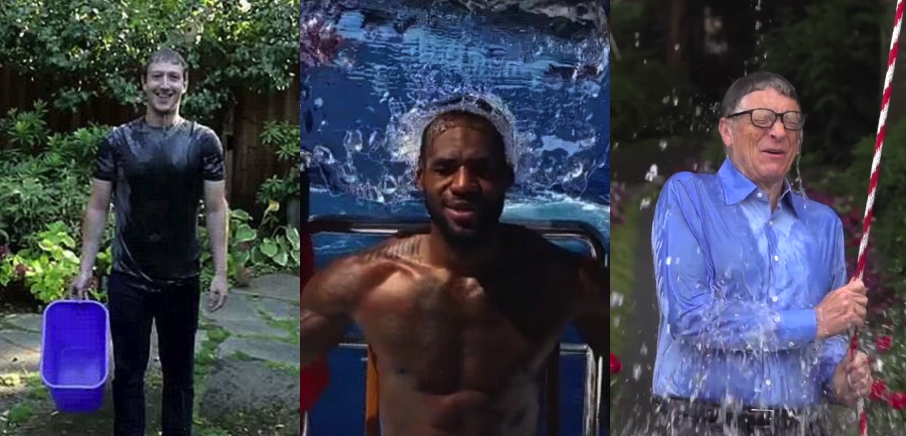 Ice Bucket Challenge Zuck LeBron Gates